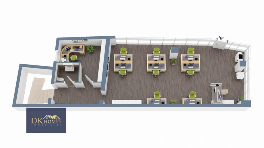 Grundriss EG B�rofl�che Viernheim