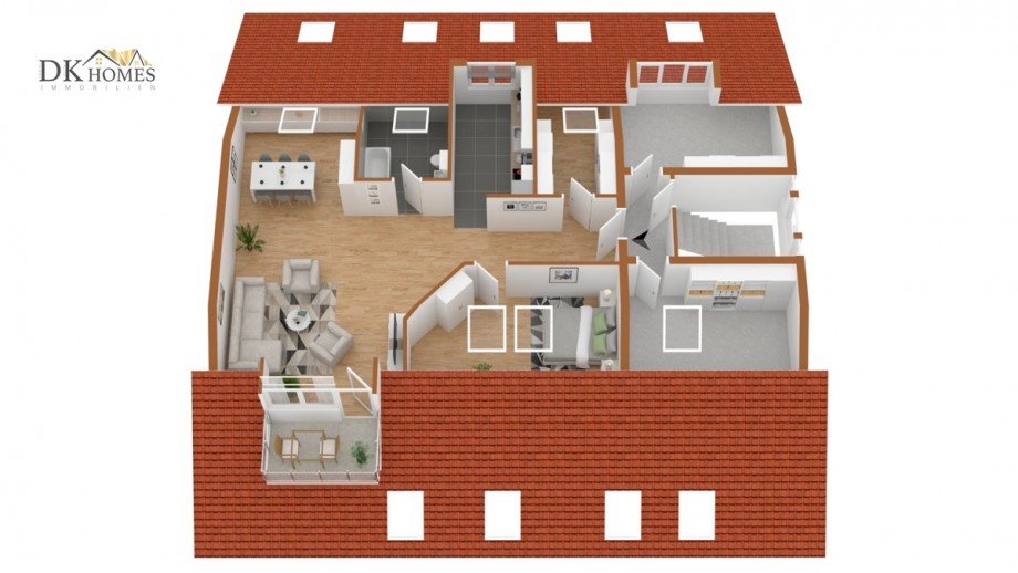 Grundriss Dachgeschosswohnung F�rth