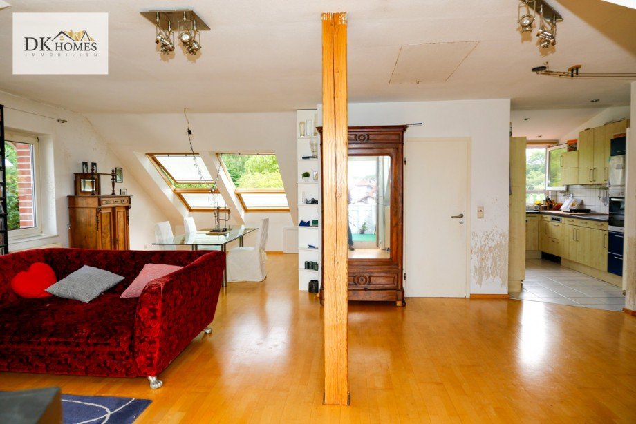Wohnzimmer Dachgeschosswohnung F�rth