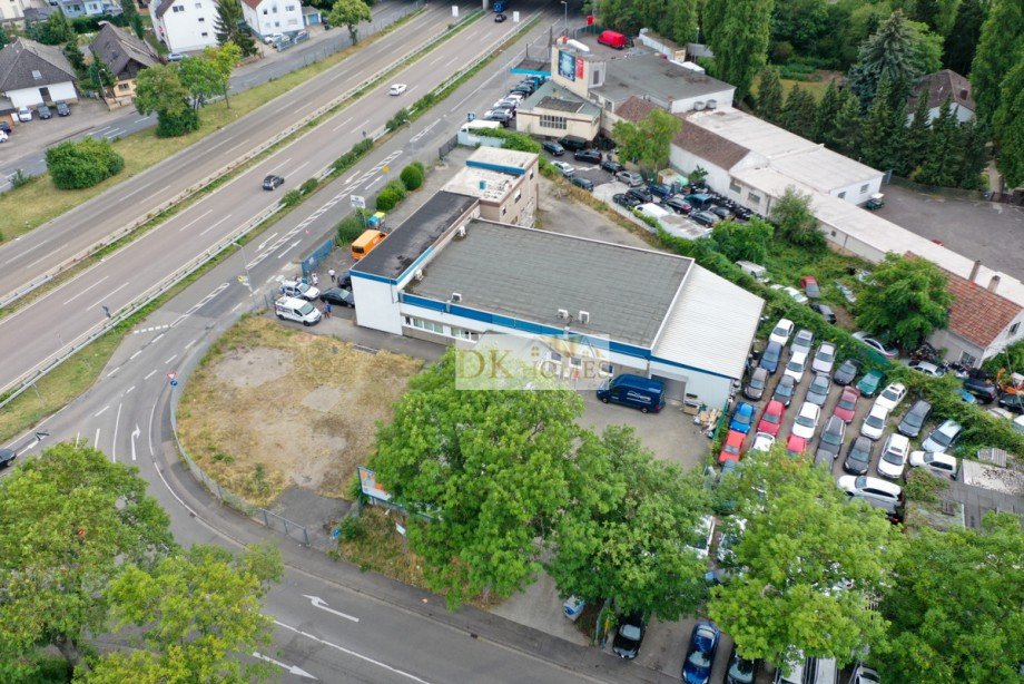 Vogelperseptive Gewerbegrundst�ck Mannheim / K�fertal