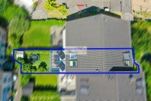 Vogelperspektive Stilvolles Zuhause mit Herz und Gartenfreude