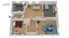 Grundriss EG Gro�es Einfamilienhaus mit idyllischem Garten & extra Gem�segarten
am Wald gelegen