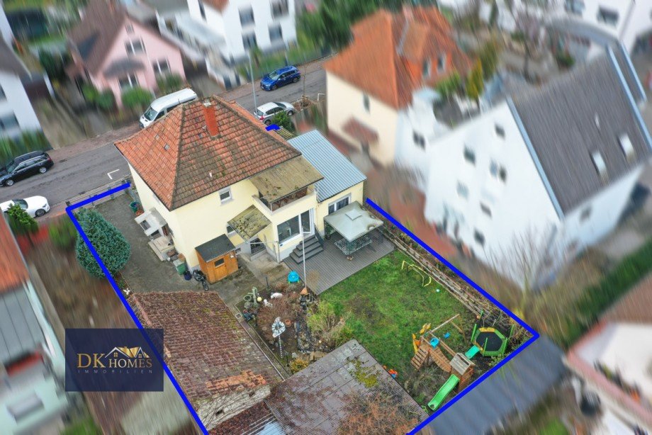 Vogelperspektive Zweifamilienhaus Viernheim