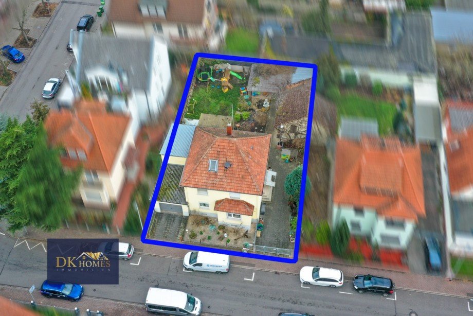 Vogelperspektive Zweifamilienhaus Viernheim