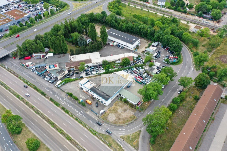 Vogelperseptive Gewerbegrundst�ck Mannheim / K�fertal